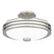 Emile 3 Light 16.25 inch Brushed Nickel Semi-Flush Mount Ceiling Light