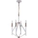 The Reserve LED 17.5 inch Matte White / Satin Brass Chandelier Ceiling Light in Matte White/Satin Brass