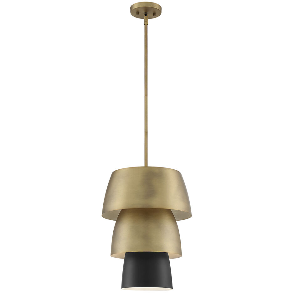 Moonshadow 1 Light 14 inch Old Satin Brass Pendant Ceiling Light