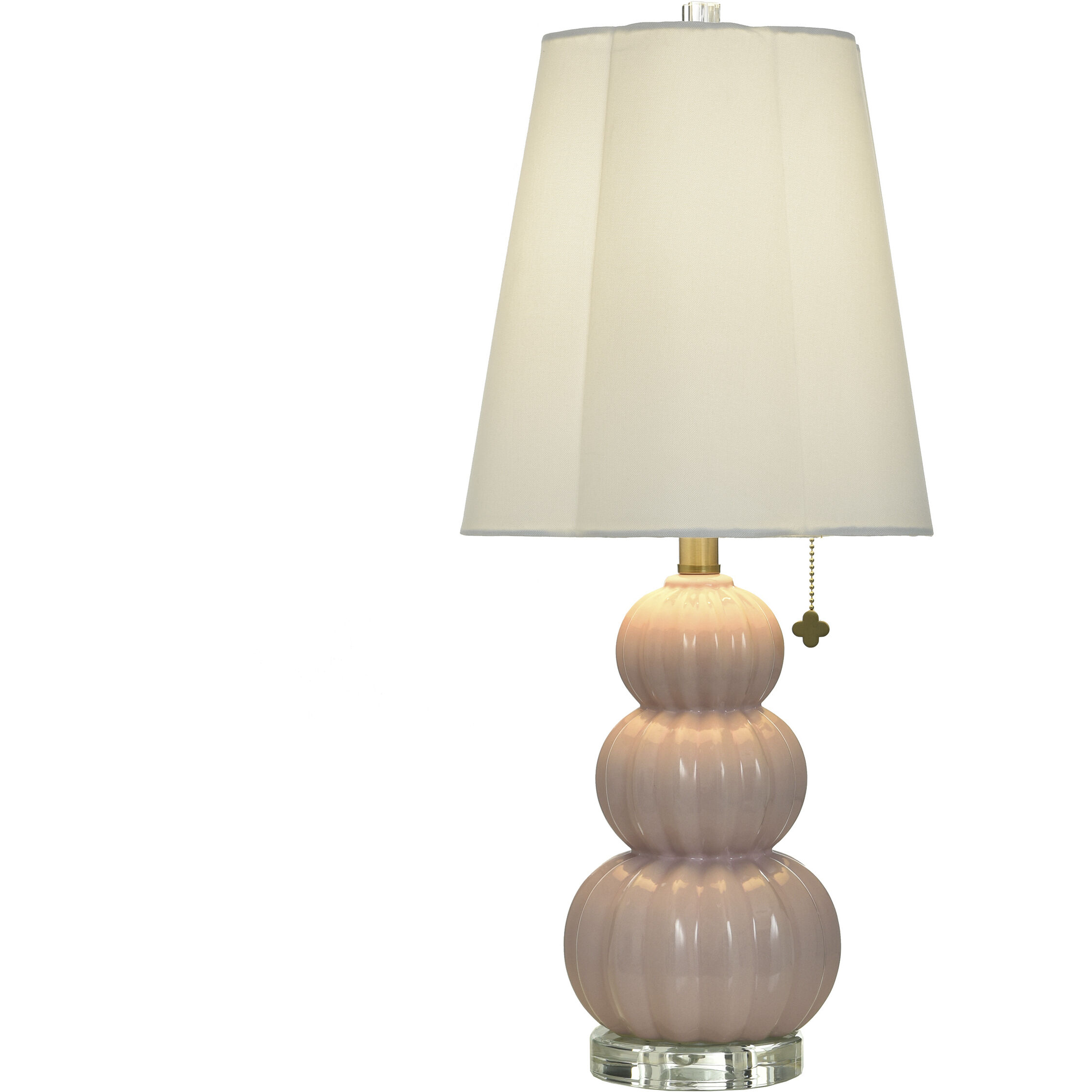 Ophelia 26 inch 100 watt Pink Peony Table Lamp Portable Light