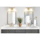 Montford 2 Light 16 inch Modern Gold Bath Vanity Light Wall Light
