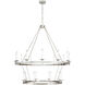 Chapman & Myers Launceton 20 Light 53.25 inch Polished Nickel Two Tiered Chandelier Ceiling Light, Grande