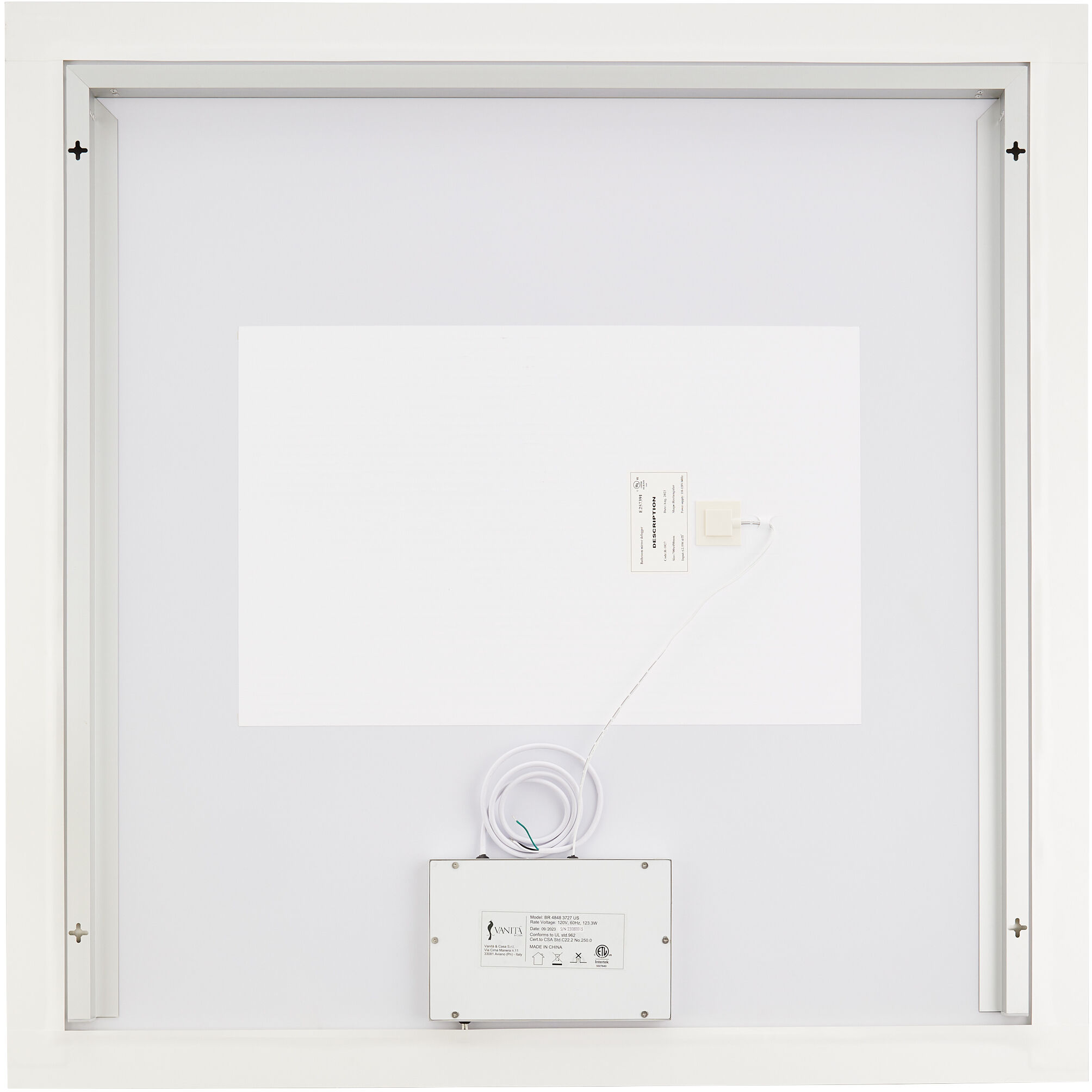 Starlight 60 X 42 inch Black LED Lighted Mirror, Vanita by Oxygen