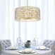 Belinda 6 Light 23 inch Champagne Drum Shade Chandelier Ceiling Light