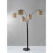Trinity 82 inch 60.00 watt Antique Bronze Arc Lamp Portable Light, 5 Arm