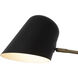 Culver 90 inch 7 watt Weathered Brass and Black Arc Floor Lamp Portable Light