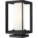 Smyth 1 Light 7.5 inch Natural Black Outdoor Pier Mount in Seeded Glass
