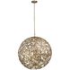 Jardin 8 Light 32 inch Oxidized Gold Leaf Pendant Ceiling Light