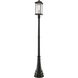 Portland 1 Light 105.25 inch Oil Rubbed Bronze Outdoor Post Mounted Fixture in Clear Beveled Glass