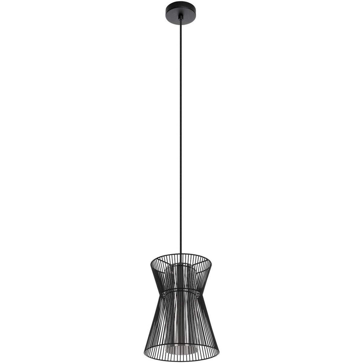 Maseta 1 Light 9 inch Structured Black Pendant Ceiling Light
