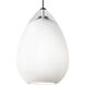 Sean Lavin Alina Grande LED 8.5 inch Satin Nickel Pendant Ceiling Light in White, Grande