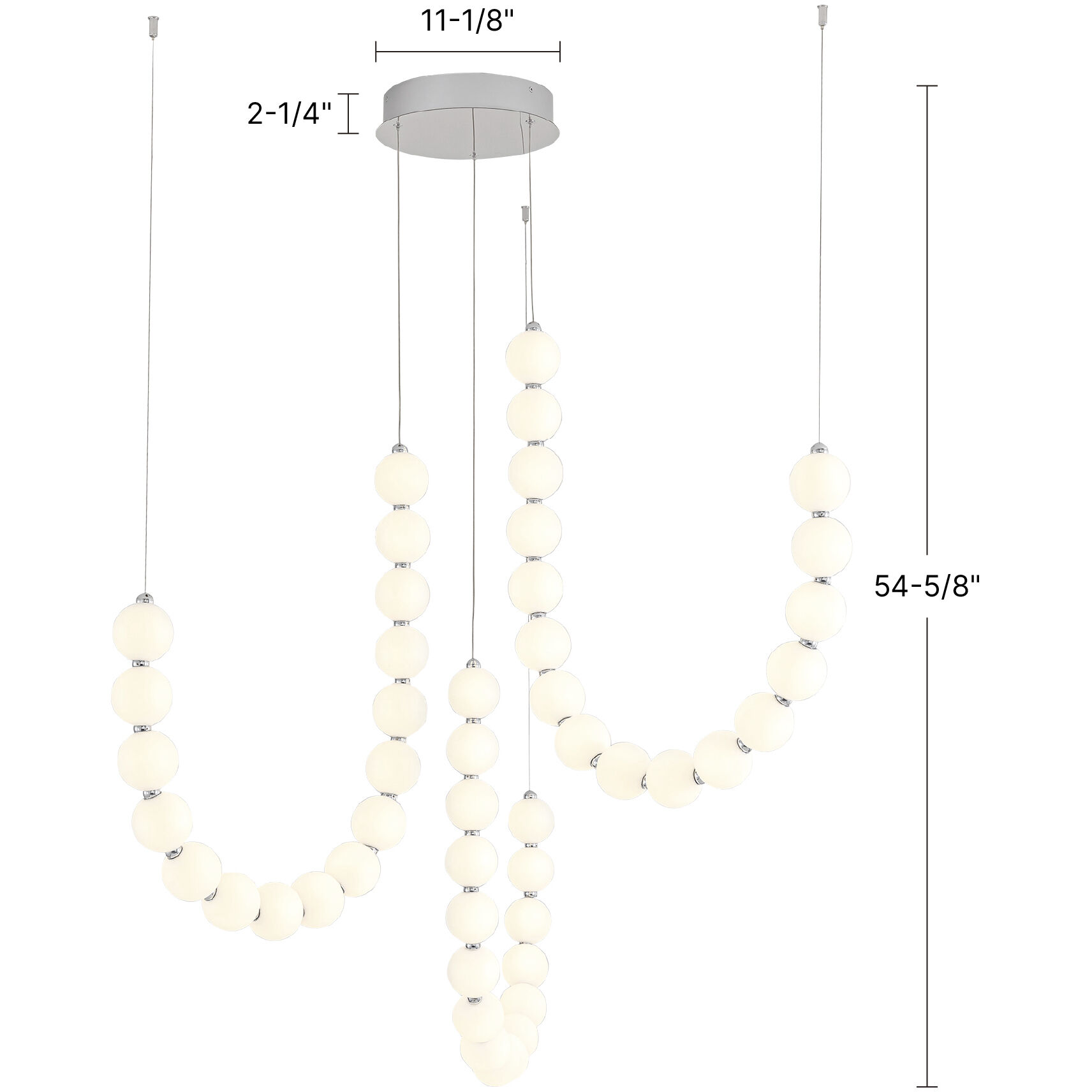 Akoya 11.13 inch Chrome Chandelier Ceiling Light