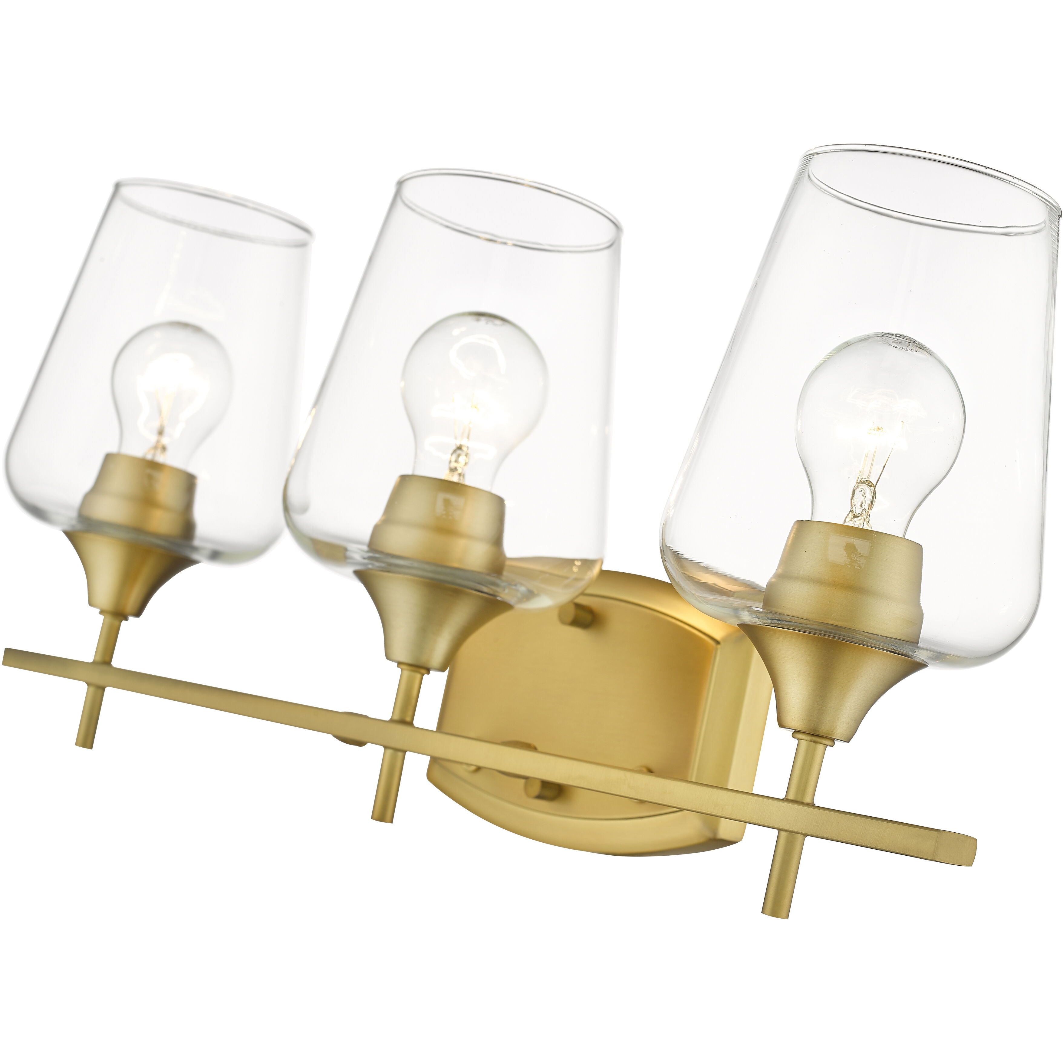 Joliet 3 Light 21.5 inch Olde Brass Vanity Wall Light