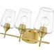 Joliet 3 Light 21.5 inch Olde Brass Vanity Wall Light
