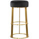 Ainsley 30 inch Brushed Gold/Black Stool