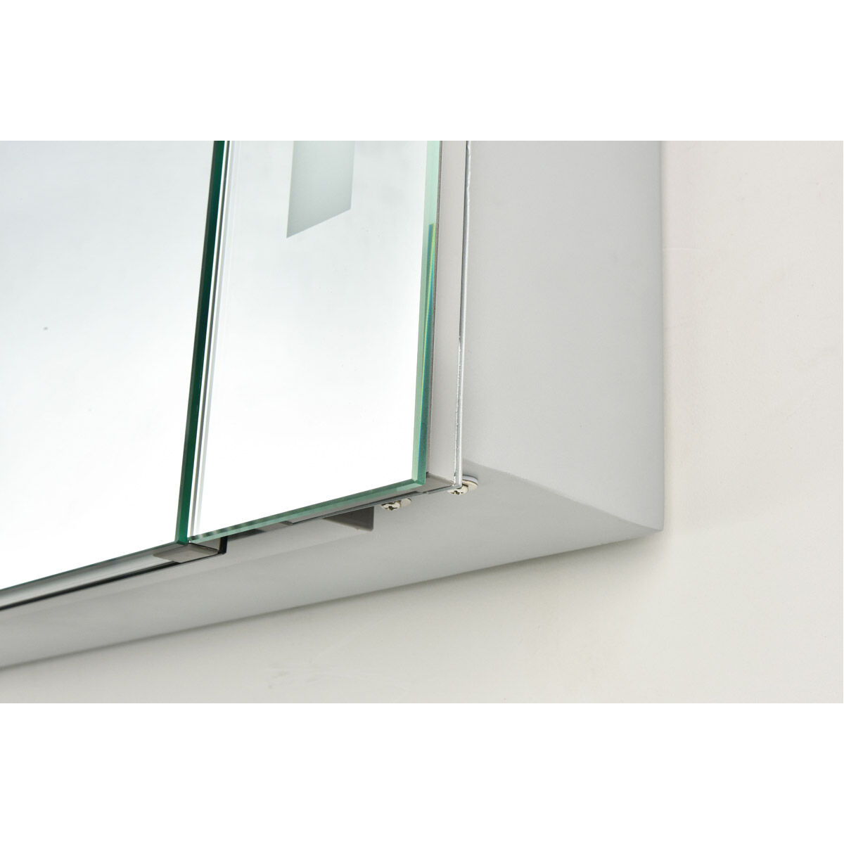 Elixir Silver Lighted Mirror Cabinet