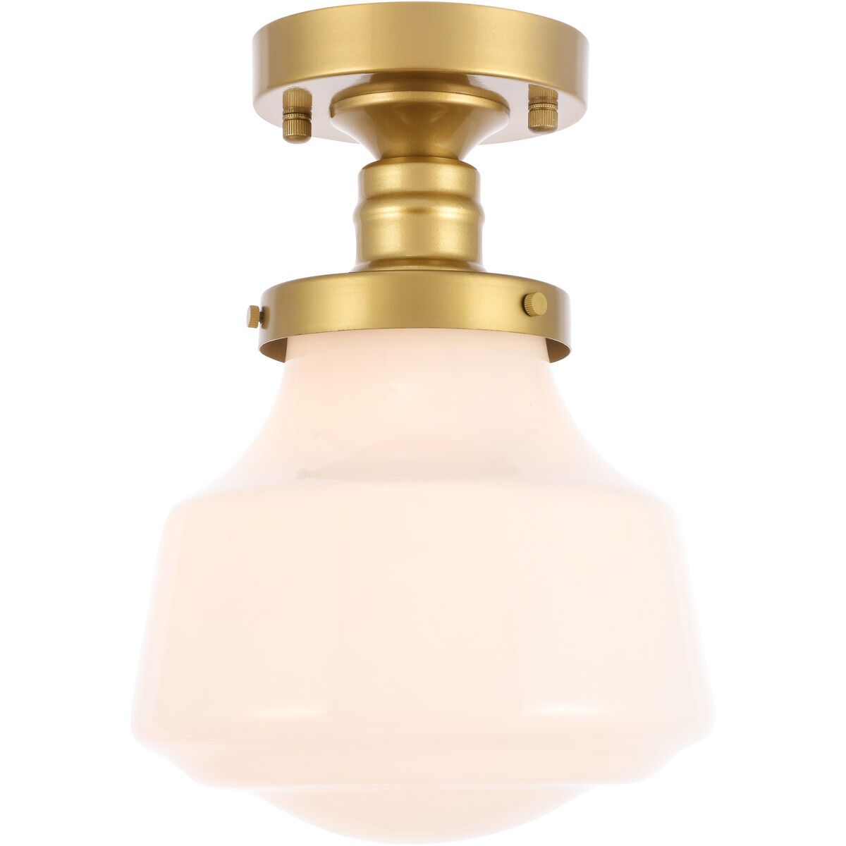 Lyle 1 Light 8 inch Brass Flush Mount Ceiling Light