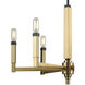 Mandeville 6 Light 23 inch Satin Brass with Oil Rubbed Bronze Chandelier Ceiling Light