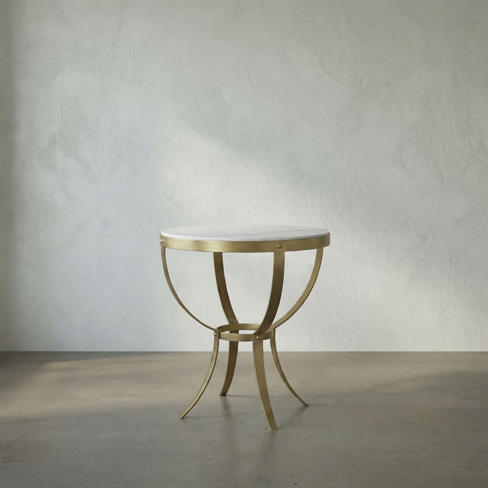 Byron 30 X 30 inch Antique Brass Side Table