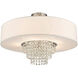 Carlisle 5 Light 22 inch Brushed Nickel Semi-Flush Mount Ceiling Light