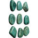 Pebbles Aqua Stain Wood Wall Decor, Set of 9