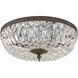 Waltham 3 Light 16 inch English Bronze Flush Ceiling Light in Clear Hand Cut