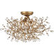Crystal Bud 5 Light 24 inch Brass Semi-Flush Mount Ceiling Light