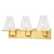 Irene 3 Light Aged Brass Bath Bracket Wall Light