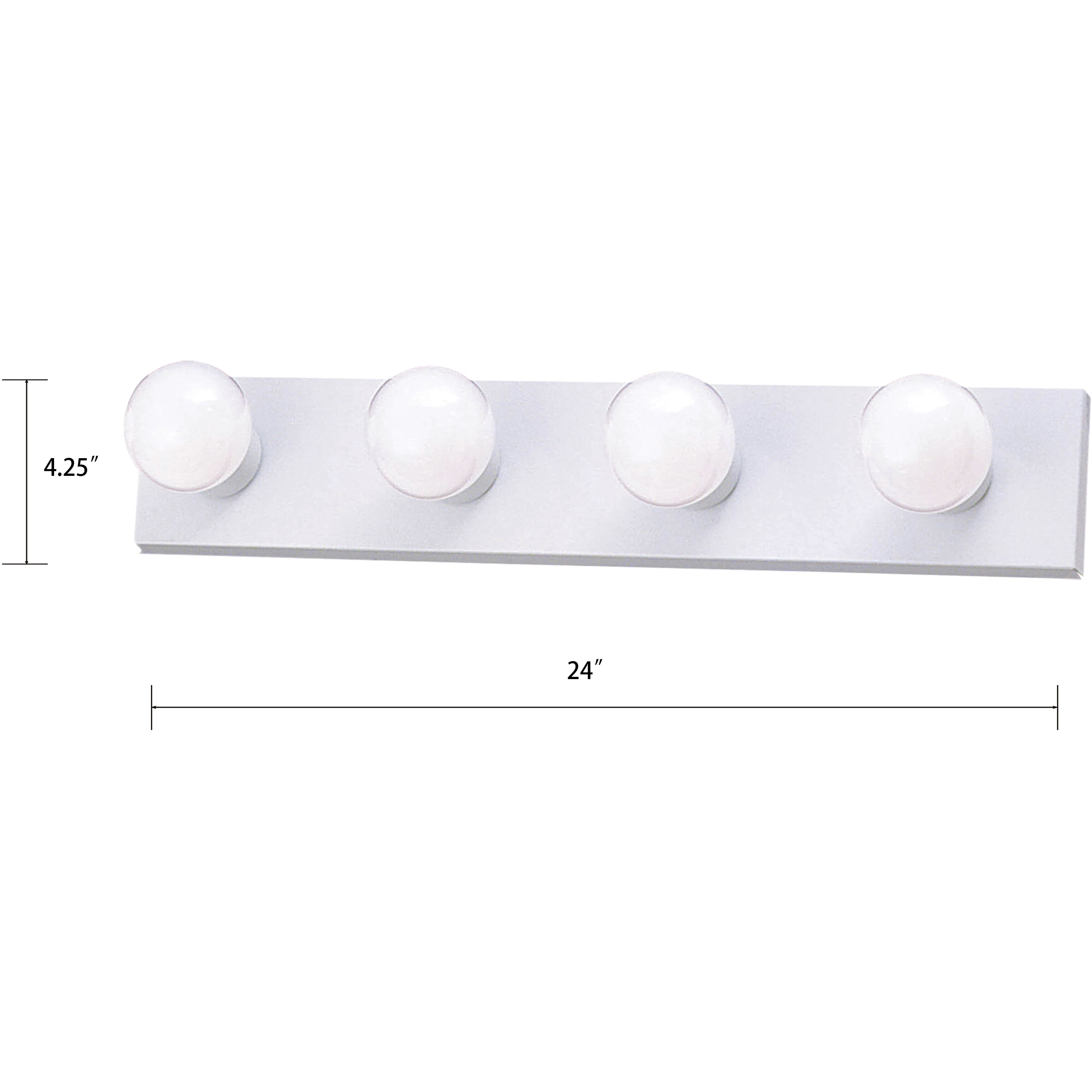 Vanity Strips 4 Light 24 inch Matte White Vanity Light Wall Light