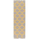 Lagoon 96 X 30 inch Bright Yellow, Light Gray Rug