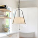 Alora Mood Scout 2 Light 13.25 inch Matte Black and White Linen Pendant Ceiling Light