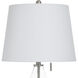 Cameron 31.5 inch 100 watt Clear Seeded and Brushed Steel and White Table Lamp Portable Light
