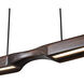 Dakota LED 47.25 inch Walnut Linear Pendant Ceiling Light