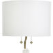 Jasper 32 inch 60 watt White and Clear Table Lamp Portable Light