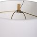 Palu 37.5 inch 150.00 watt Light Beige Travertine and Plated Brushed Brass Table Lamp Portable Light