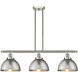Ballston Urban 3 Light 36 inch Brushed Satin Nickel Island Light Ceiling Light