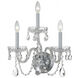 Traditional Crystal Sconce Wall Light in Clear Hand Cut, Polished Chrome