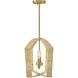 Sammi 6 Light 40 inch Lacquered Brass Chandelier Ceiling Light