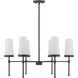 Haynes 6 Light 30 inch Matte Black Chandelier Ceiling Light, Essentials