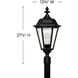 Estate Series Manor House 4 Light 27.5 inch Black Outdoor Post Mount Lantern