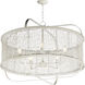 Cestino 5 Light 30 inch Weathered White Chandelier Ceiling Light