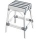 Robias Rectangular Rattan 24.5" Counter Stool in White and Navy Stripe