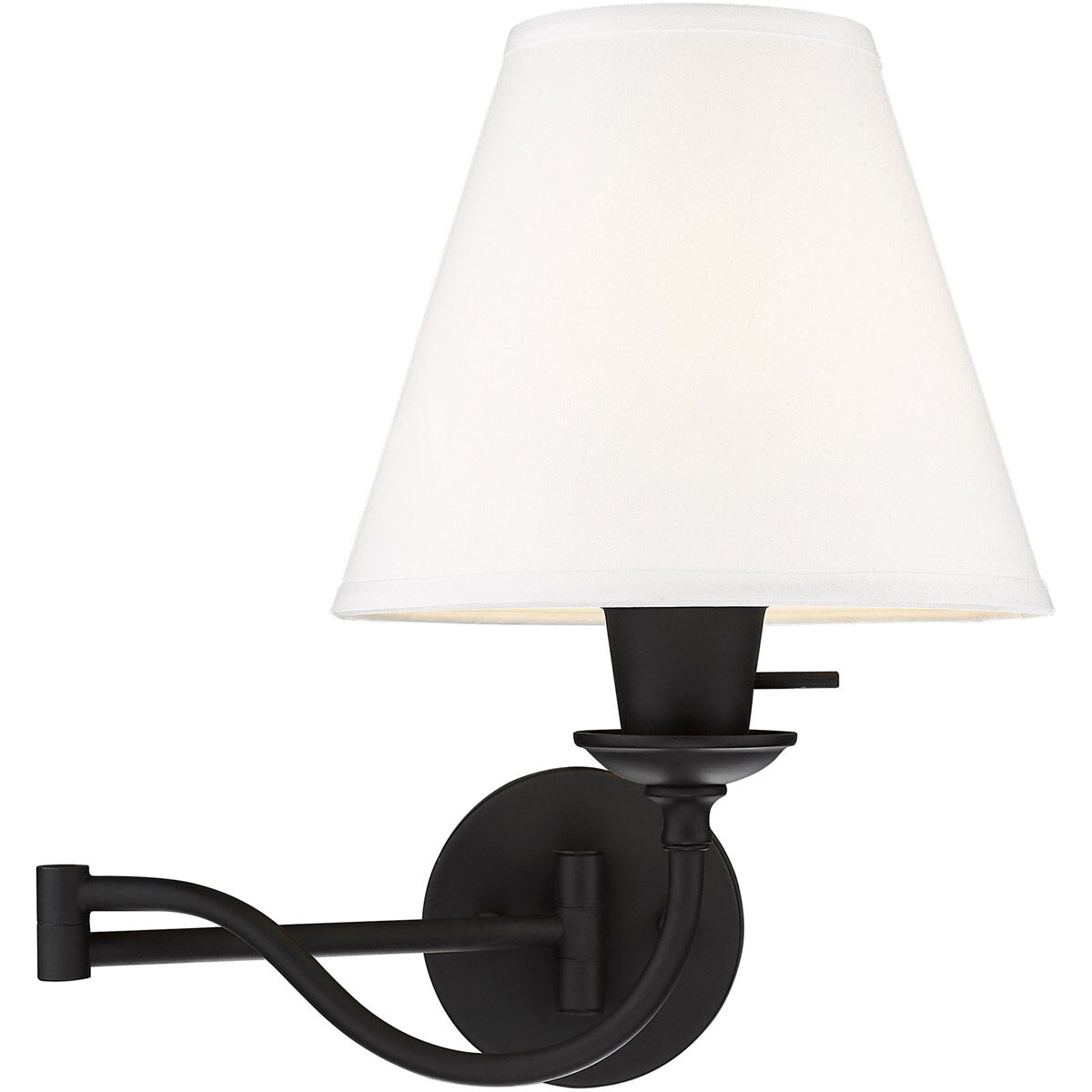 Ridgedale 25 inch 100.00 watt Black Swing Arm Wall Lamp Wall Light