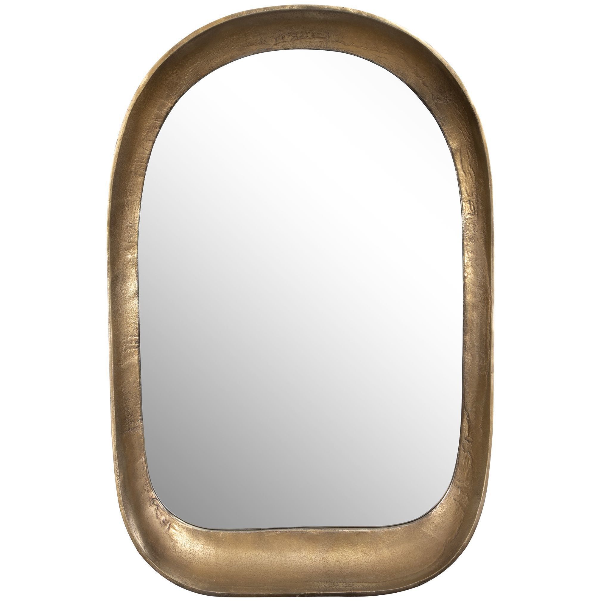 Bradano 35.5 X 23.75 inch Plated Antique Brass Mirror