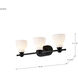 Russel 3 Light 24 inch Matte Black Vanity Light Wall Light