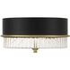 Stamford 3 Light 15 inch Legacy Brass Flush Mount Ceiling Light