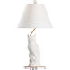 Hoot 20.5 inch 100.00 watt White/Cream and Gold Table Lamp Portable Light, Right