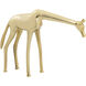 Brass Giraffe 9 X 3.75 inch Sculpture