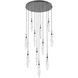 Icefall LED 32.2 inch Classic Silver Pendant Chandelier Ceiling Light in 3000K LED