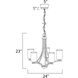 Deven 5 Light 24 inch Satin Nickel Single-Tier Chandelier Ceiling Light